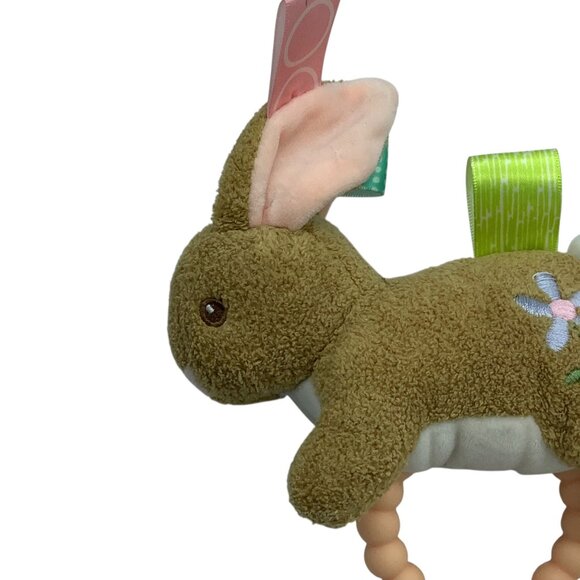 Taggies Mary Meyer Harmony Bunny Plush Baby Rattle Teether 5.5” Tags Signature - Picture 6 of 9